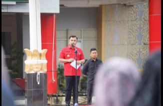 Ini Sutan Riska yang tegas soal suksesnya crash program di Dharmasraya, Rabu 8/4-2023. (minfo-dms) 