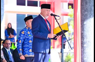 Foto Gubernur Mahyeldi Peringatan Hari Otonomi Daerah Sebagai Momentum  Evaluasi.
