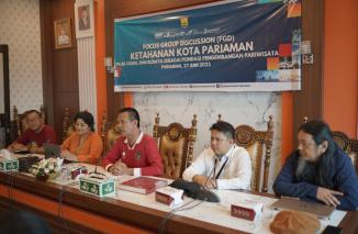 FGD Strategis Ketahanan Budaya Pariaman, Badoncek sebuah tradisi yang jadi Ikon pembangunan partisipatif Pariaman di era Genius Umar, Selasa 27/6-2023. (dok) 