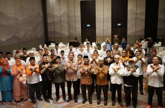 Presiden PKS Ahmad Syaikhu hadir di Konsolidasi Struktural PKS Sumbar, bakar semangat Bacaleg umtuk menangkan Pileg dan Mahyeldi 2.periode, Selasa 1/8-2023 di Santika Hotel Padang.(mm)