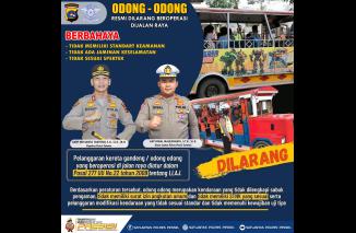 Kasatlantas Polres Pessel sosialisasikan odong-odong dilarang beroperasi, Jumat 13/10-2023. (dok)