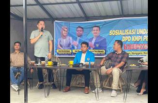 DPD KNPI Kabupaten Pesisir Selatan melaksanakan kegiatan Sosialisasi Undang-undang Kepemudaan di Nanggalo Kecamatan Koto XI Tarusan. (/ist)