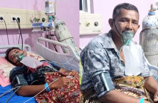 Foto Shabirin Tak Sadarkan Diri Melihat Mantu dan Keponakannya Meninggal Didalam Bak PDAM 