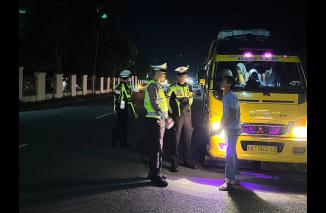 Operasi keselamatan lalu lintas digela, Sat Lantas lakukan razia kendaraan dan knalpot brong, Sabtu 16/3-2024. (jonhar/hmspolres)