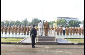 Foto Apel Gabungan Perdana Pasca Idul Fitri, Bupati Pasbar Berikan Reward