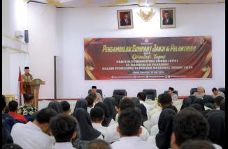 Foto PPS Resmi Dilantik, Bupati Pasaman Harapkan Tri Sukses Pilkada 2024