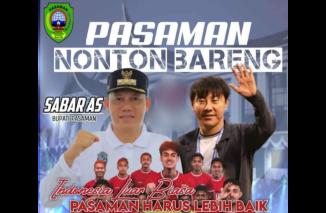 Bupati ajak warga Nobar Timnas, 28/4-2024. (fjr)