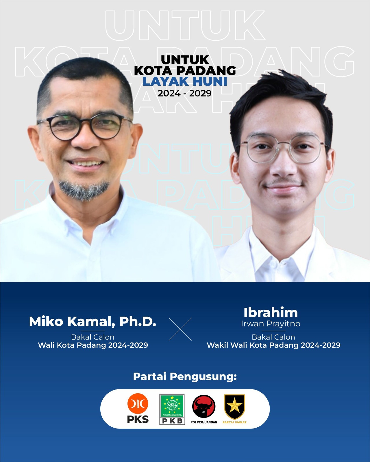 Foto Penyataan Miko Kamal Terkait Soft Flyer nya Bersama Ibrahim Untuk Pilwako Padang