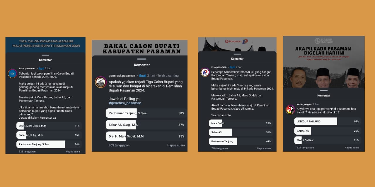 Foto Partomuan Tanjung Unggul di Semua Polling Calon Bupati Pasaman