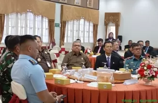 Ketua DPRD Sumbar, Muhidi  dalam kegiatan rapat kerja DPD IKAL Sumatera Barat, Senin (21/10/2024) di Auditorium Istana Gubernur.