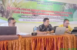 Pemkab Solok Selatan menyelenggarakan sosialisasi FGD terkait identifikasi dan pendataan program RAD KSB tahun 2024. (Foto: Kampai)