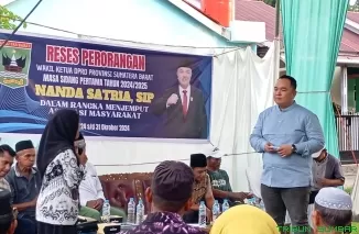 Wakil Ketua DPRD Sumbar Nanda Satria menampung aspirasi  masyarakat Padang Sarai, Koto Tangah, Padang, Jumat (25/10-2024).(doc)