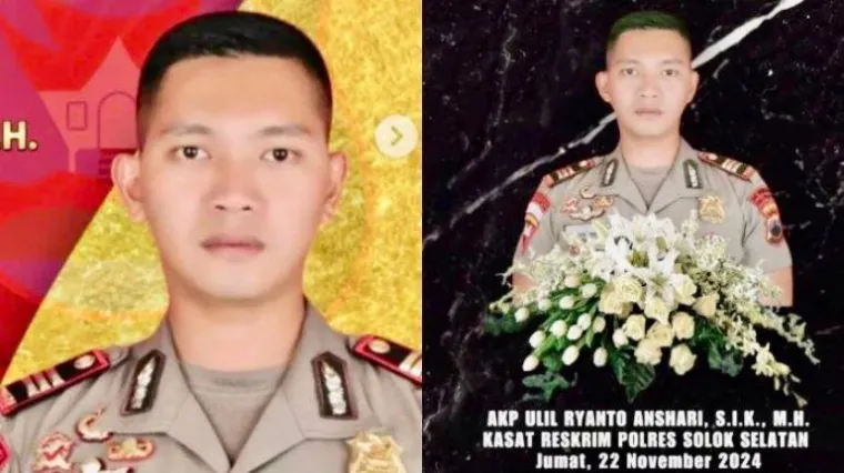 Kasat Reskrim Polres Solok Selatan, AKP Ryanto Ulil Anshar, ditemukan tewas akibat ditembak, Jumat (22/11/2024) dini hari. (Foto: Ist)