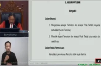 Pilkada Kota Padang akhirnya memasuki babak akhir, Mahkamah Konstitusi (MK) mengumumkan putusan dismassal menolak permohonan Paslon 03 Pilkada Padang. (Foto: Ist)