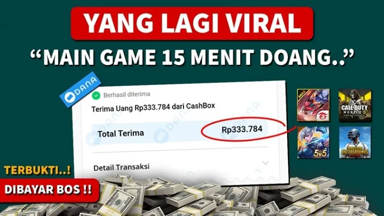 Ilustrasi aplikasi penghasil saldo DANA Gratis 2025. (Foto: Canva/kanal Youtube Bang Gaptek Id)