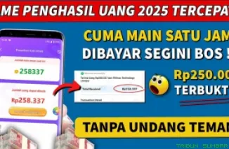 Ilustrasi aplikasi penghasil saldo DANA Gratis 2025. (Foto: Canva/kanal Youtube Bang Gaptek Id)