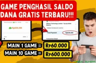 Ilustrasi aplikasi penghasil saldo DANA Gratis 2025. (Foto: Canva/kanal Youtube Bang Gaptek Id)
