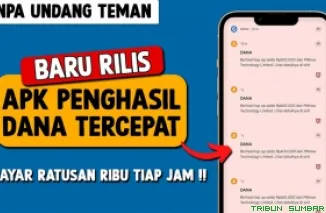Ilustrasi aplikasi penghasil saldo DANA Gratis 2025. (Foto: Canva/kanal Youtube Bang Gaptek Id)