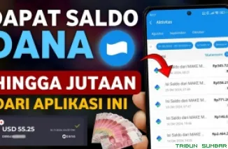 Ilustrasi aplikasi penghasil saldo DANA Gratis 2025. (Foto: Canva/kanal Youtube Agung Darmawan)