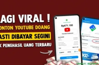 Ilustrasi aplikasi penghasil saldo DANA Gratis 2025. (Foto: Canva/kanal Youtube Bang Gaptek Id)