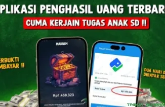 Ilustrasi aplikasi penghasil saldo DANA Gratis 2025. (Foto: Canva/kanal Youtube Bang Gaptek Id)