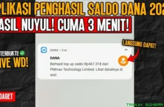 Ilustrasi aplikasi penghasil saldo DANA Gratis 2025. (Foto: Canva/kanal Youtube Imam Al-Ummara)
