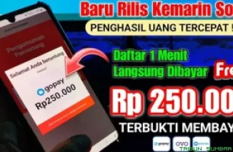 Ilustrasi aplikasi penghasil saldo DANA Gratis 2025. (Foto: Canva/kanal Youtube Bang Zonz Tutorial)
