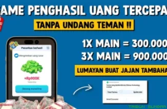 Ilustrasi aplikasi penghasil saldo DANA Gratis 2025. (Foto: Canva/kanal Youtube Bang Gaptek Id)
