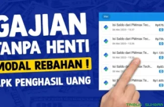 Ilustrasi aplikasi penghasil saldo DANA Gratis 2025. (Foto: Canva/kanal Youtube Bang Gaptek Id)
