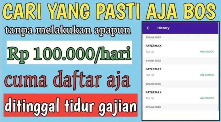 Ilustrasi aplikasi penghasil saldo DANA Gratis 2025. (Foto: Canva/kanal Youtube Bang Zonz Tutorial)