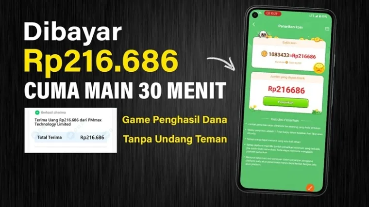 Ilustrasi aplikasi penghasil saldo DANA Gratis 2025. (Foto: Canva/kanal Youtube Fokus Cuan)