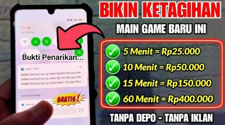 Ilustrasi aplikasi penghasil saldo DANA Gratis 2025. (Foto: Canva/kanal Youtube Erlan Official)