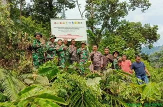 ilegal logging, Pessel, batas hutan, Nagari Sako pemasangan patok koordinat, Tim Kehutanan, konservasi hutan Pessel,