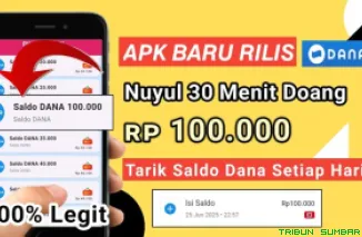 Ilustrasi aplikasi penghasil saldo DANA Gratis 2025. (Foto: Canva/kanal Youtube Gratis Tutorial)