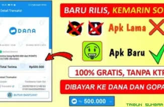 Ilustrasi aplikasi penghasil saldo DANA Gratis 2025. (Foto: Canva/kanal Youtube Oky Project)