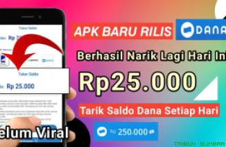 Ilustrasi aplikasi penghasil saldo DANA Gratis 2025. (Foto: Canva/kanal Youtube Gratis Tutorial)