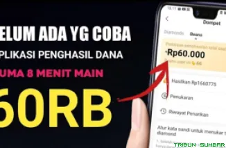 Ilustrasi aplikasi penghasil saldo DANA Gratis 2025. (Foto: Canva/kanal Youtube Tasua Official)
