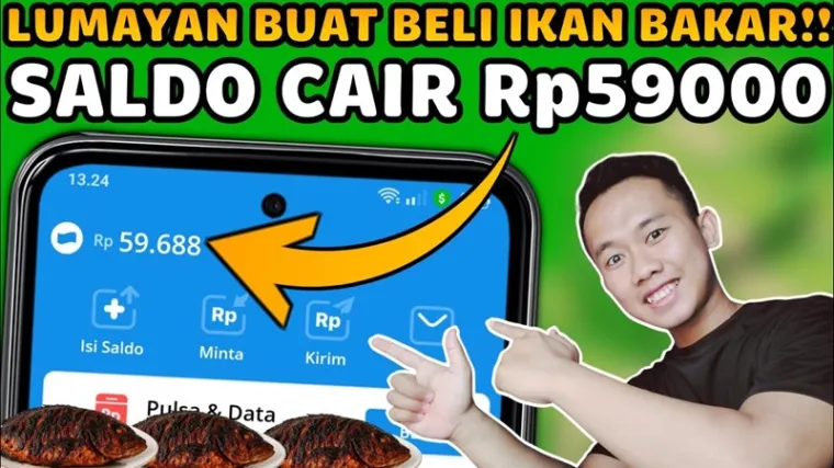 Ilstrasi aplikasi penghasil uang gratis 2025. (Foto: Canva/MJC)
