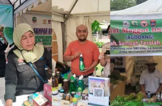 Tenant Mamilah Fest 2025 di Taman Museum Adityawarman memamerkan inovasi pengolahan sampah menjadi produk bernilai ekonomi, dari maggot, jelantah, hingga plastik daur ulang. (Foto: ist)