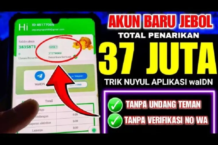 Ilustrasi aplikasi penghasil saldo DANA Gratis 2025. (Foto: kanal Youtube @ERL4N0FFICIAL)