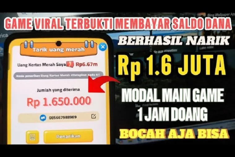Ilustrasi aplikasi penghasil saldo DANA Gratis 2025. (Foto: kanal Youtube @GenZCuanID)