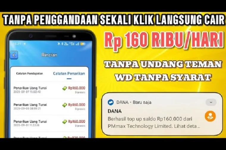 Ilustrasi aplikasi penghasil saldo DANA Gratis 2025. (Foto: kanal Youtube @GenZCuanID)