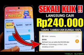 Ilustrasi aplikasi penghasil saldo DANA Gratis 2025. (Foto: kanal Youtube @ERL4N0FFICIAL)
