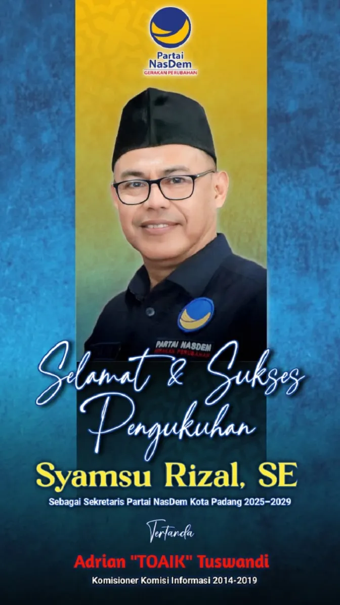 Banner Selamat Sekretaris Nasdem