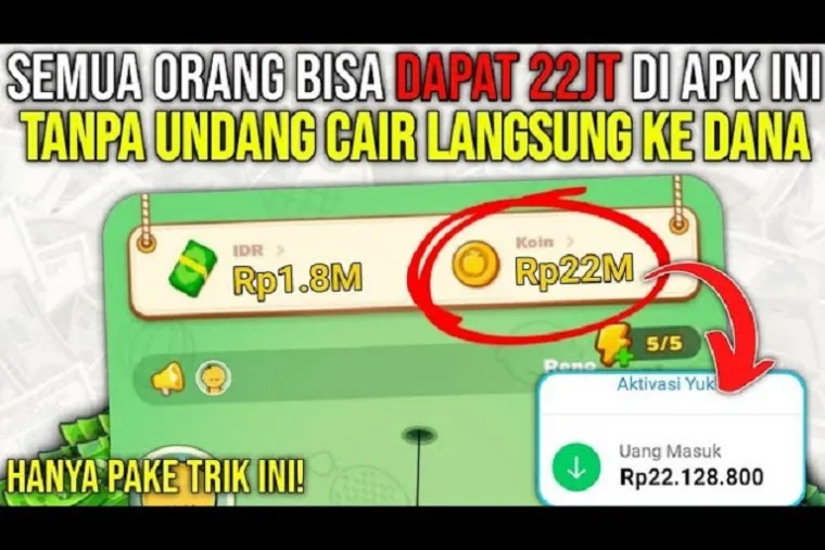 Ilustrasi Game Penghasil Uang DANA 2025. (Foto: kanal Youtube @caradapatuangterbaru)