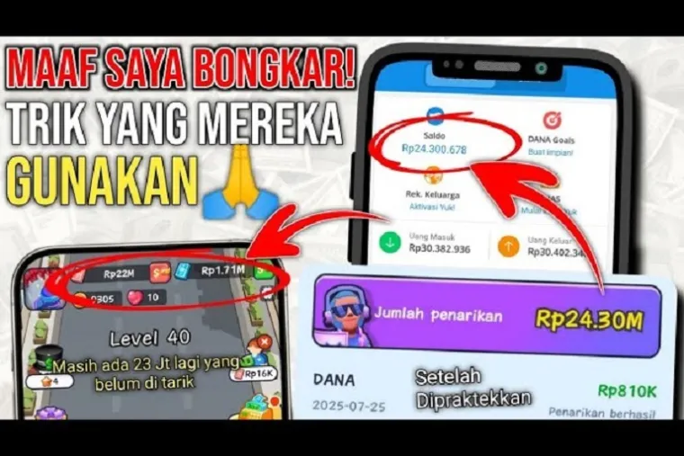 Ilustrasi aplikasi penghasil saldo DANA Gratis 2025. (Foto: kanal Youtube @caradapatuangterbaru)