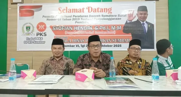 Syofian Hendri Sosialisasikan Perda Pendidikan Nomor 02 Tahun 2019, Dorong Pemerataan Mutu Pendidikan
