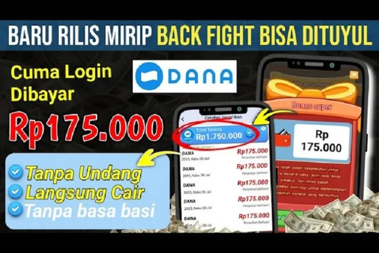Ilustrasi aplikasi penghasil saldo DANA Gratis 2025. (Foto: kanal Youtube @caradapatuangterbaru)