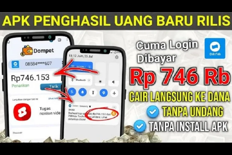 Ilustrasi aplikasi penghasil saldo DANA Gratis 2025. (Foto: kanal Youtube @caradapatuangterbaru)
