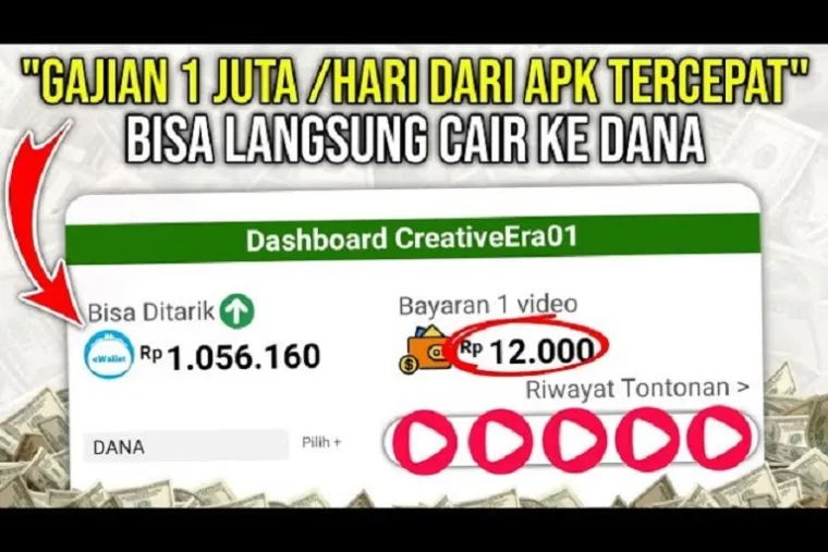 Ilustrasi aplikasi penghasil Uang 2025. (Foto: kanal Youtube @caradapatuangterbaru)